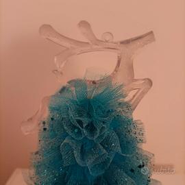 albero di Natale in legno e tulle