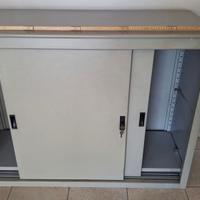Armadio metallico basso ante scorrevoli 120x45x90