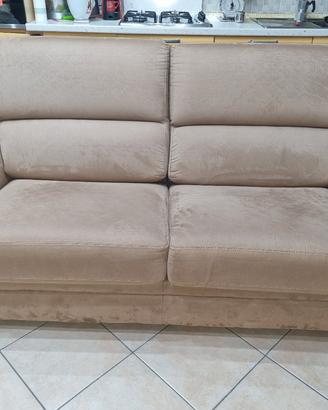 divano3 posti nn letto di alcantara colore tortora