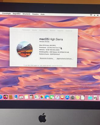 imac 21,5 del 2012 con 12GB di Ram e 120GB SSD