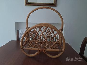 Porta riviste in vimini