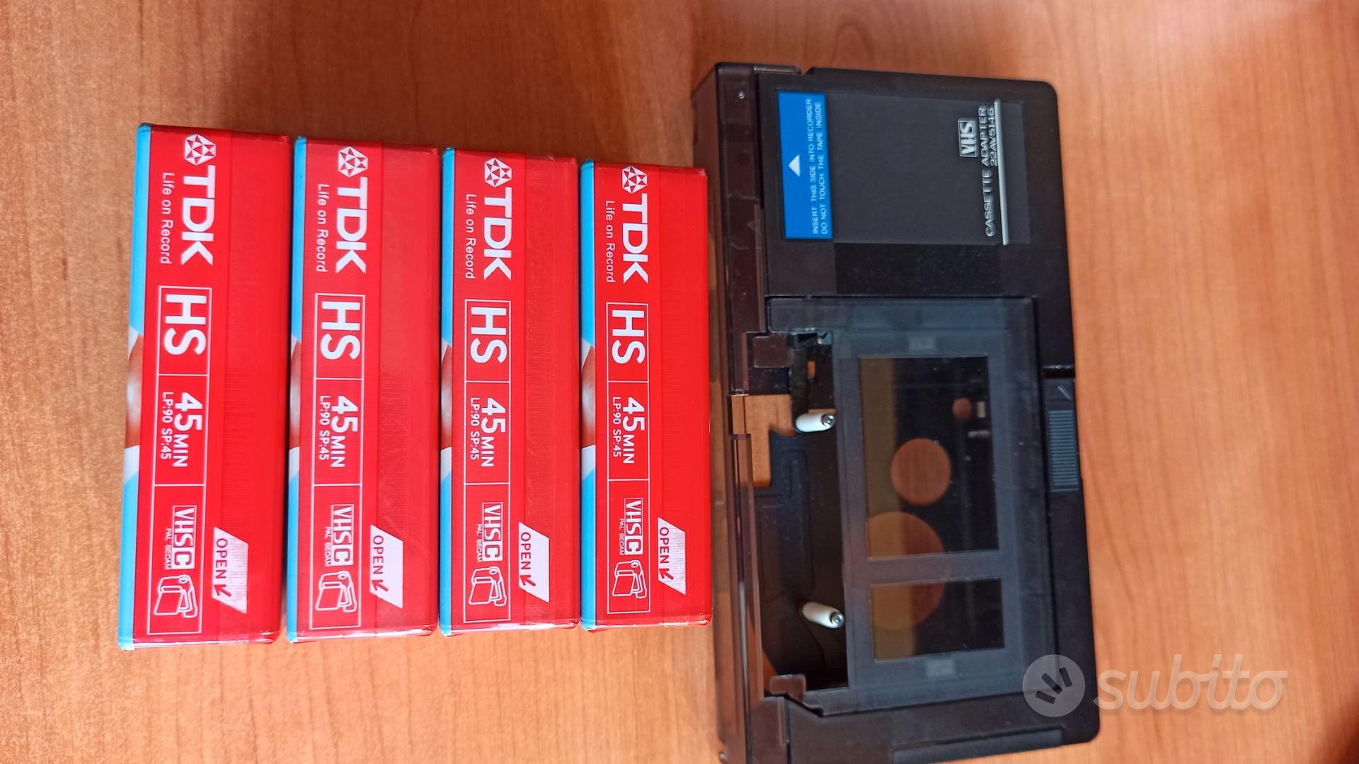 Videocassette TDK VHS C + Adattatore da VHSC/VHS - Audio/Video In vendita a  Roma