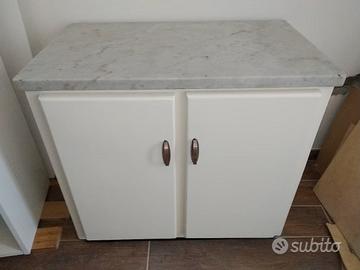 Credenzina con piano in marmo anni '50