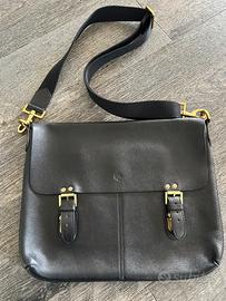 Cartella borsa in pelle nera
