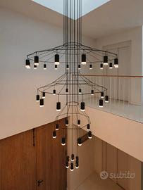 Lampada Vibia wireflow chandelier