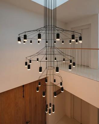 Lampada Vibia wireflow chandelier