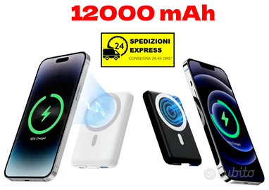 POWER BANK MAGNETICO 12000 MAH CON CAVO INCLUSO - Telefonia In vendita a  Napoli