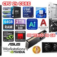 PC CORE ULTRA 9 285K 64GB RAM NVIDIA QUADRO 20GB