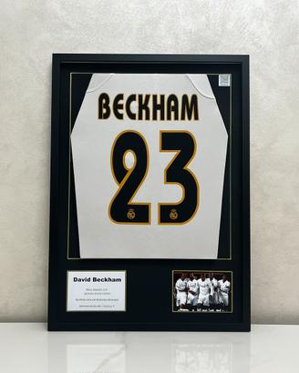 Cornice con maglia Real Madrid Beckham