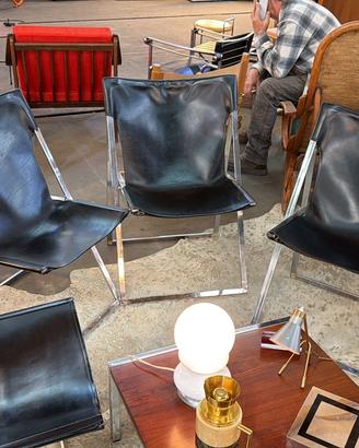 Set 4 sedie pieghevoli design Marcello cuneo