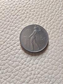 Moneta da 50 lire del 1955