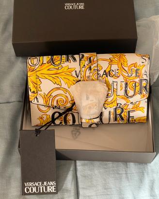 VERSACE BORSA POCHETTE TRACOLLA BIANCO