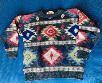 S.MORITZ maglione vintage anni 80/90 handknitted