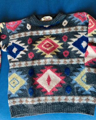 S.MORITZ maglione vintage anni 80/90 handknitted