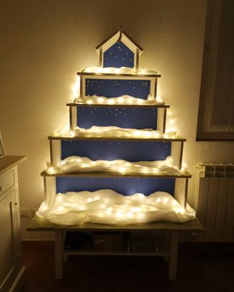 Scaffale Presepe Thun in legno 