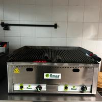 Griglia pietra lavica a GAS, doppio modulo GL66