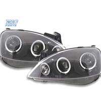 FARI PER OPEL CORSA C 00-06 ANGEL EYES LED FONDO N