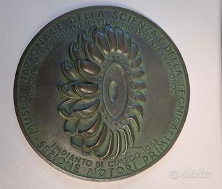 Medaglia in bronzo riconoscimento Giovanni Gronchi