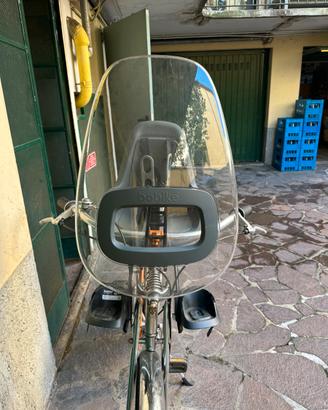 Seggiolino bici anteriore BOBIKE con parabrezza