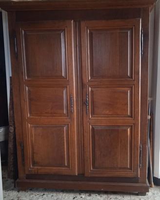 Armadio guardaroba antico in rovere massello