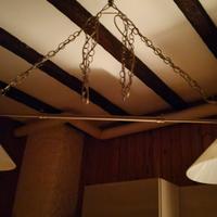 Lampadario sospensione vintage 2 luci 