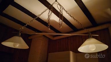 Lampadario sospensione vintage 2 luci 