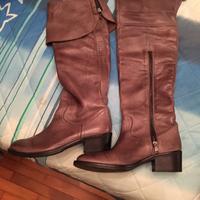 Stivali  in pelle alti cuissardes, doppio uso