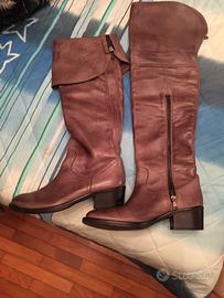 Stivali  in pelle alti cuissardes, doppio uso