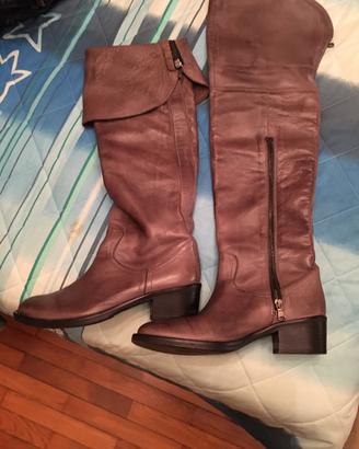 Stivali  in pelle alti cuissardes, doppio uso