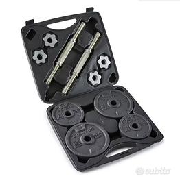 kit manubri e bilanciere palestra 20kg