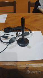Antenna TV Digitale DVB-T2 Amplificata + USB