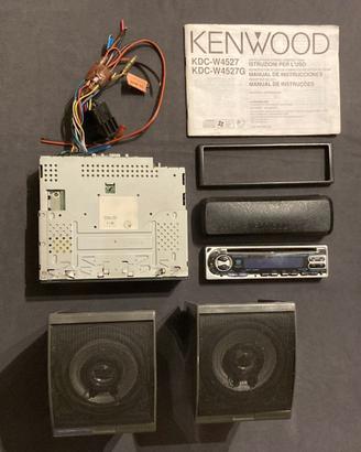 AUTORADIO KENWOOD KDC-W4527 CD + casse Fiat Panda