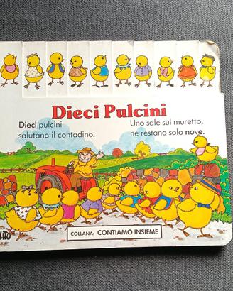 Libro vintage bambini 10 pulcini Lito editrice '90