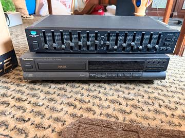 Equalizzatore e lettore cd: Technics e  Sansui