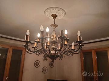 lampadario in ferro battuto