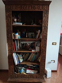 Libreria e mobile in legno massello