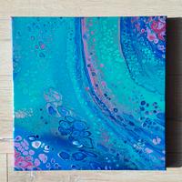 Quadro astratto fluid art