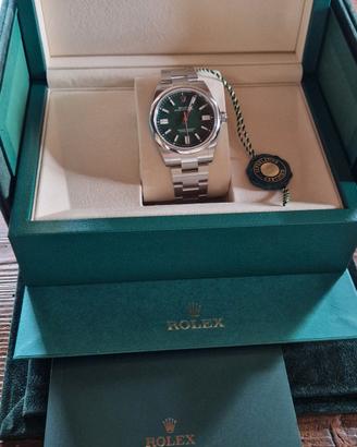 Rolex OP 41 mm verde originale nuovo full set