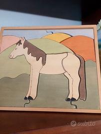 Puzzle cavallo legno Steiner