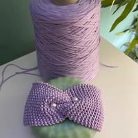 Fascia capelli neonata fatta a mano in cotone