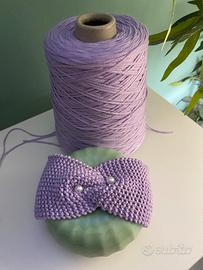 Fascia capelli neonata fatta a mano in cotone