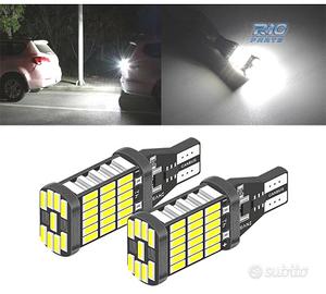 2 LAMPADE LED T15 W16W LUCE BIANCA