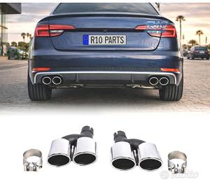 TERMINALI SCARICO AUDI A4 16-19 LOOK S4 CROMO