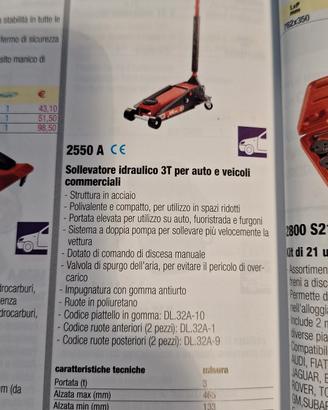 sollevatore idraulico  Cric 3 ton Usag
