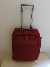 Trolley Piquadro da cabina rosso con finiture in p