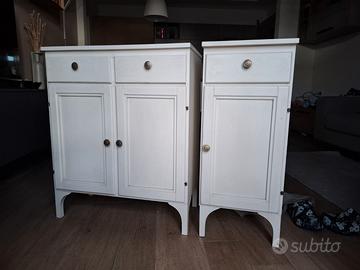 2 Mobiletti ante e cassetti lavanderia/bagno