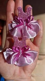 Coppia di fermagli per capelli bambina rosa