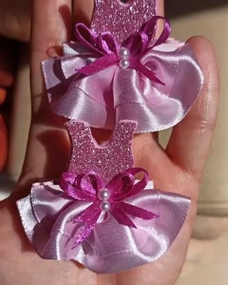 Coppia di fermagli per capelli bambina rosa