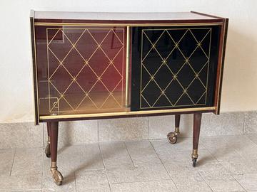 Vetrinetta porta liquori vintage anni '60-'70