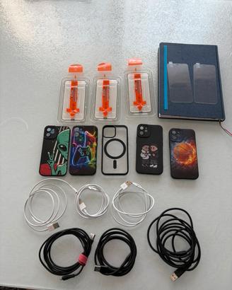 Cover-pellicola protettiva-cavi Iphone 12 mini